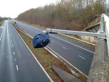 Trafficmaster sensor mounted on bridge Credit: Pauline W