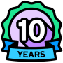 Thumbnail for File:10Y Badge.png