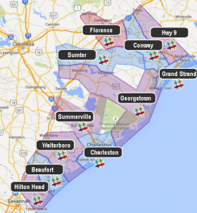 Map of Philadelphia Area with Mapraid Pennsylvania areas shown