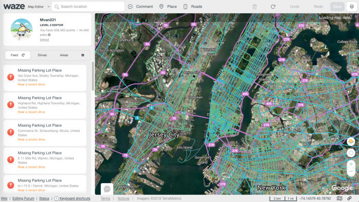 Waze map