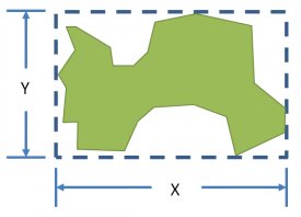 The width of either X or Y must be over 50 m