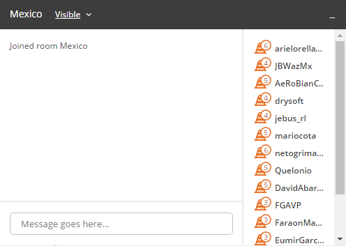 Interfaz del chat en vivo del Editor de Mapas de Waze
