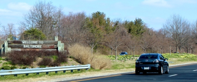 Sign on MD-295 NB