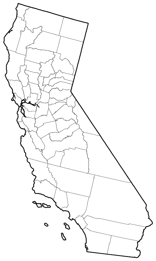 California counties outline map