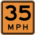 Advisory Speed Plaque