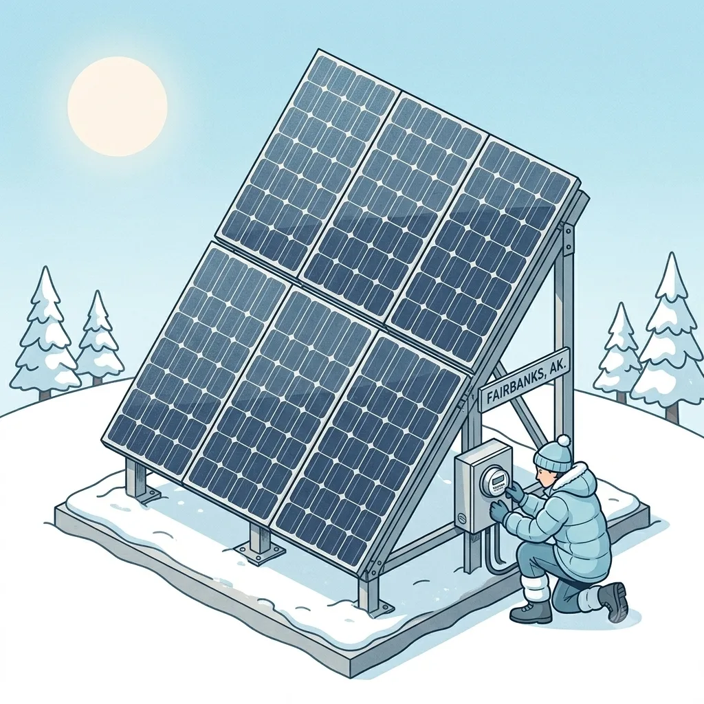 Solar Panels in Fairbanks, Alaska: Why Steep Beats Vertical