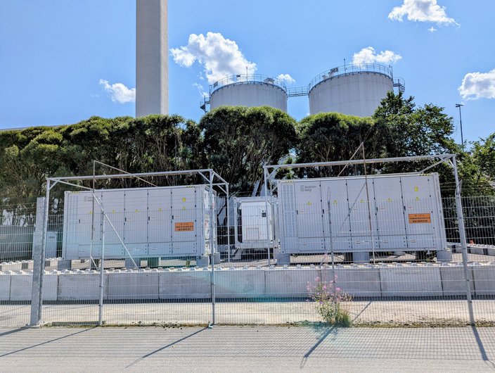 Battery storage near the We Don't Have Time offices in Stockholm.