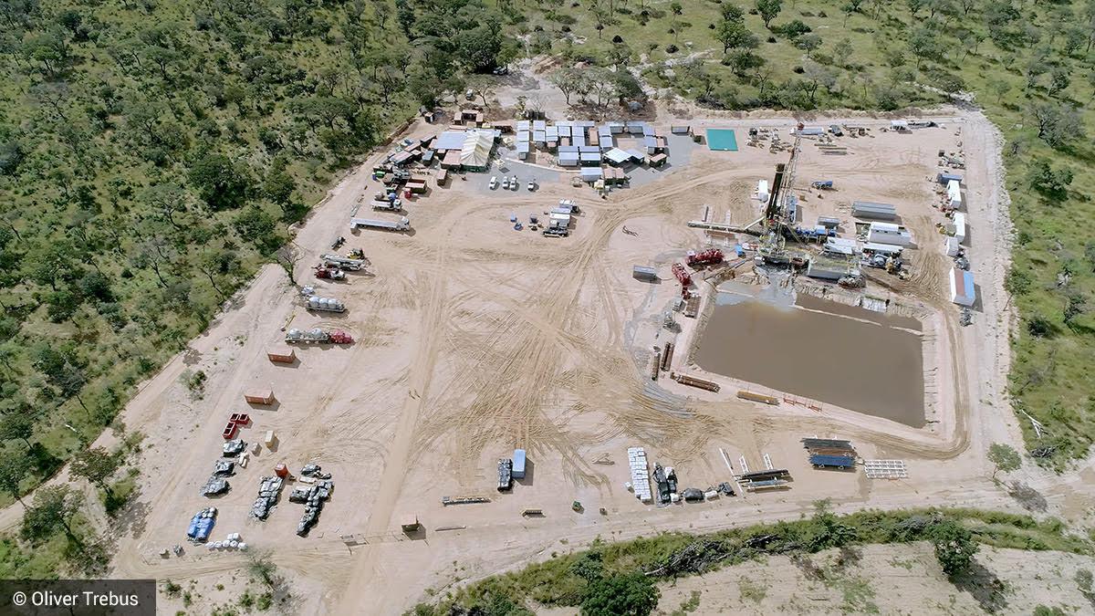 ReconAfrica drill site in the Kavango–Zambezi Transfrontier Conservation Area.