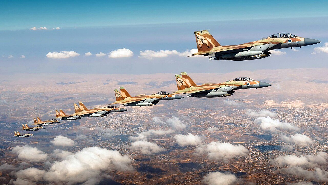 Israeli fighter jets on their way to attack Iran in mid-June 2025. Photo credit: IDF Spokesperson's Unit/Wikimedia Commons