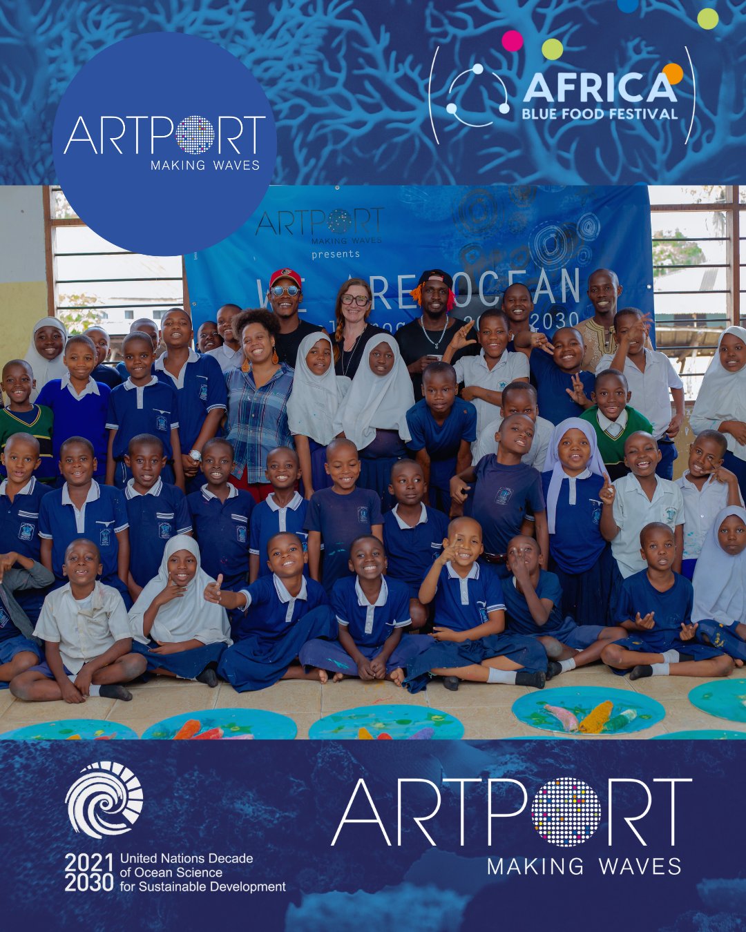 WE ARE OCEAN_Tanzania project and workshop hosted by artist Arafa Hamadi at Mwongozo primary school, Kinondoni Mkwanjuni, Dar Es Salaam.