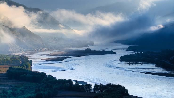 A Photo of River Yangtze in China.