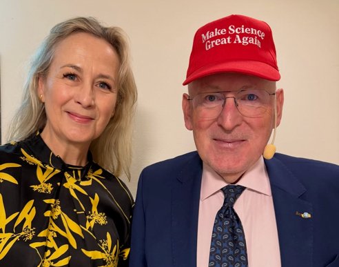 Speakers Catarina Rolfsdotter-Jansson and Frans Timmermans.