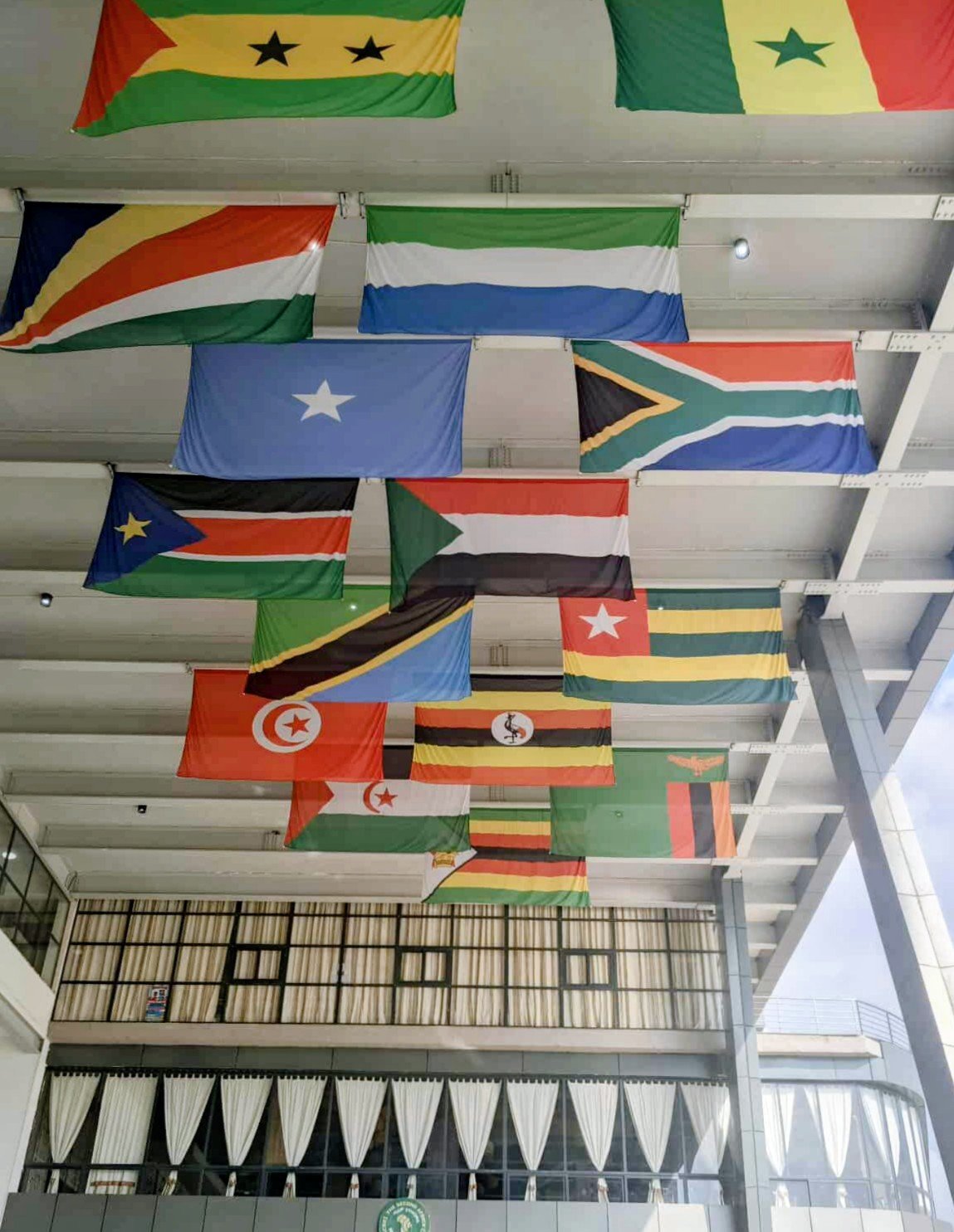 All flags of Africa countries, stood tall representing its voice of beacon of hope. 
