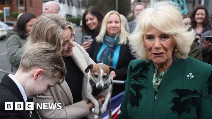 King Charles 'doing very well', Queen Camilla says during Belfast trip
