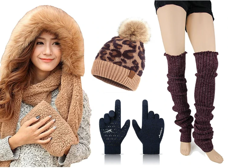 Custom winter accessories set scarf beanie gloves OEM factory China - WeaveEssence