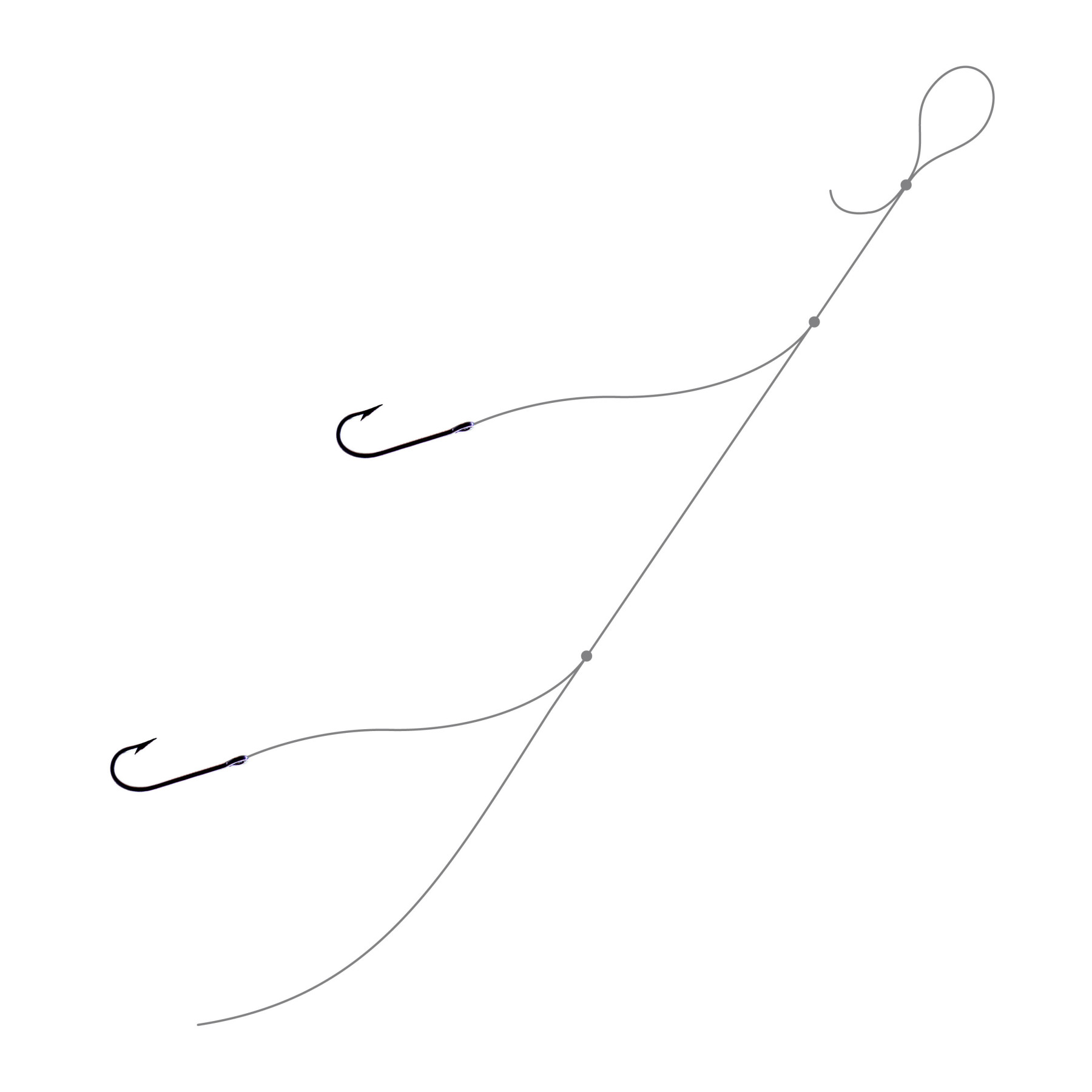 qareb two hooks flapping rig 0.40mm