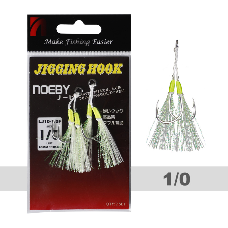 noeby strong quality jigging hook 1/0 f