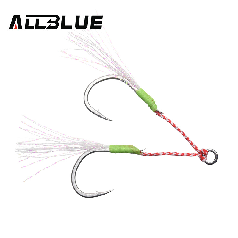 allblue luminous double assist hook 9#