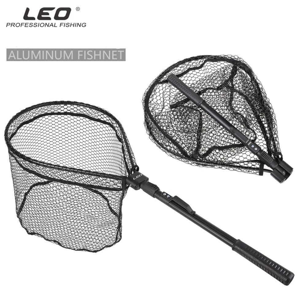 leo fast folding fishing net high strength aluminum alloy