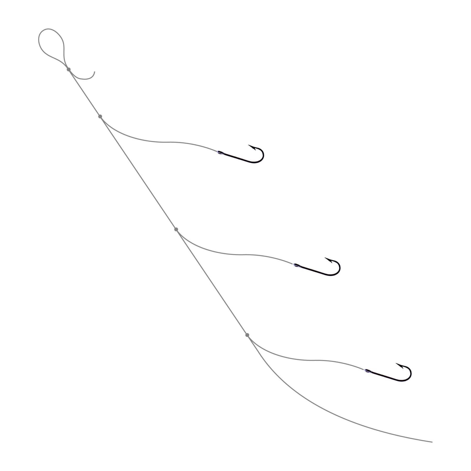 qareb triple hook rig 0.60mm