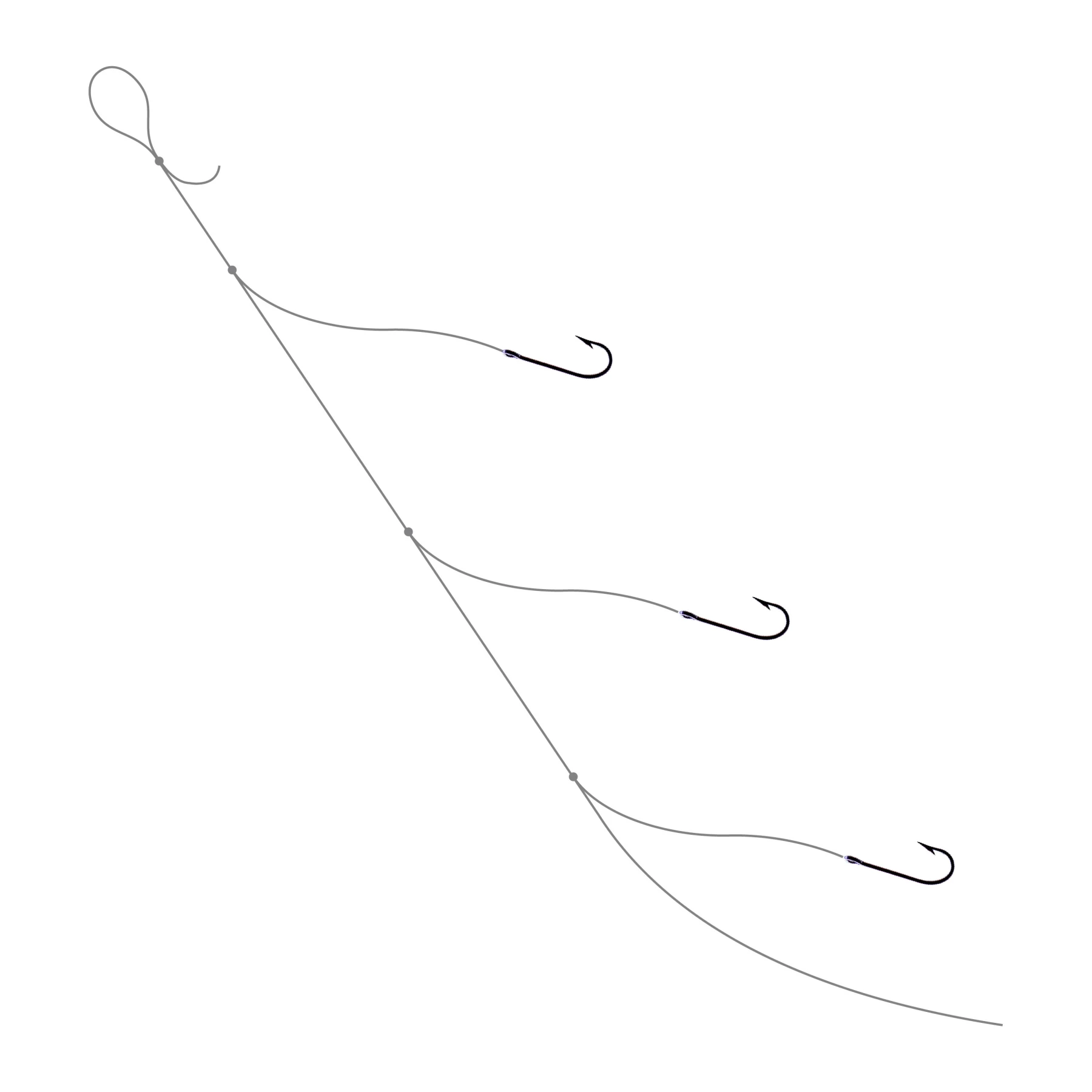 Qareb 3 Hooks Rig 0.50mm