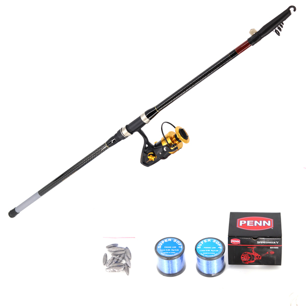 Shore Fishing (Pilot 3m and Penn V5500 including Nylon line with rigs and sinkers and snap swivels) Combo