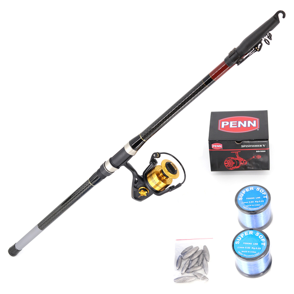 Shore Fishing (Pilot 3.6m and Penn V5500 including Nylon line with rigs and sinkers and snap swivels) Combo