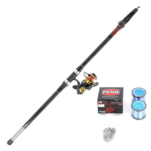 Shore Fishing (Pilot 3.9m and Penn VI 5500 including Nylon line with rigs and sinkers and snap swivels) Combo