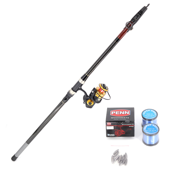 Shore Fishing (Pilot 4.2m and Penn VI 5500 including Nylon line with rigs and sinkers and snap swivels) Combo