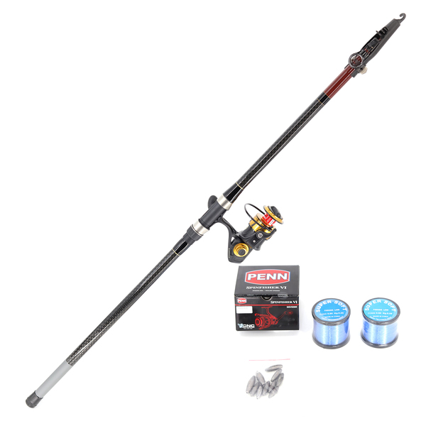 Shore Fishing (Pilot 4.5m and Penn VI 5500 including Nylon line with rigs and sinkers and snap swivels) Combo