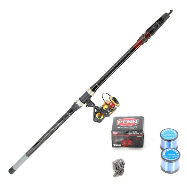Shore Fishing (Pilot 5m and Penn VI 6500 including Nylon line with rigs and sinkers and snap swivels) Combo