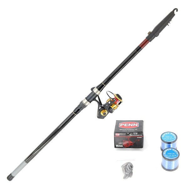 Shore Fishing (Pilot 5.4m and Penn VI 6500 including Nylon line with rigs and sinkers and snap swivels) Combo