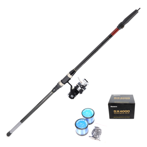 Shore Fishing (Pilot 3.6m and Banax Super Metal Gear 4000 including Nylon line with rigs and sinkers and snap swivels) Combo