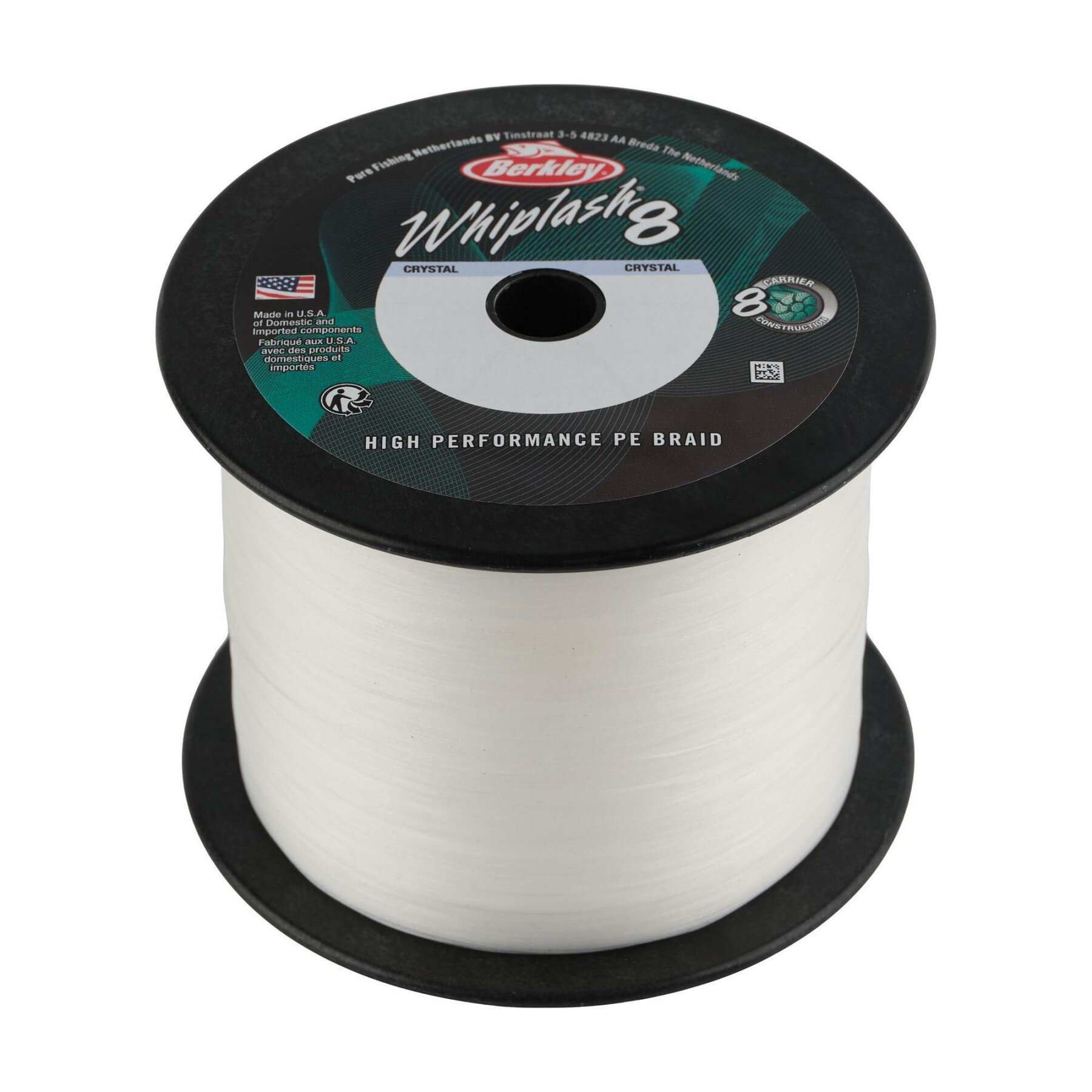 BERKLEY - WHIPLASH X8 BRAID FISHING LINE - Refilled 320M - CRYSTAL