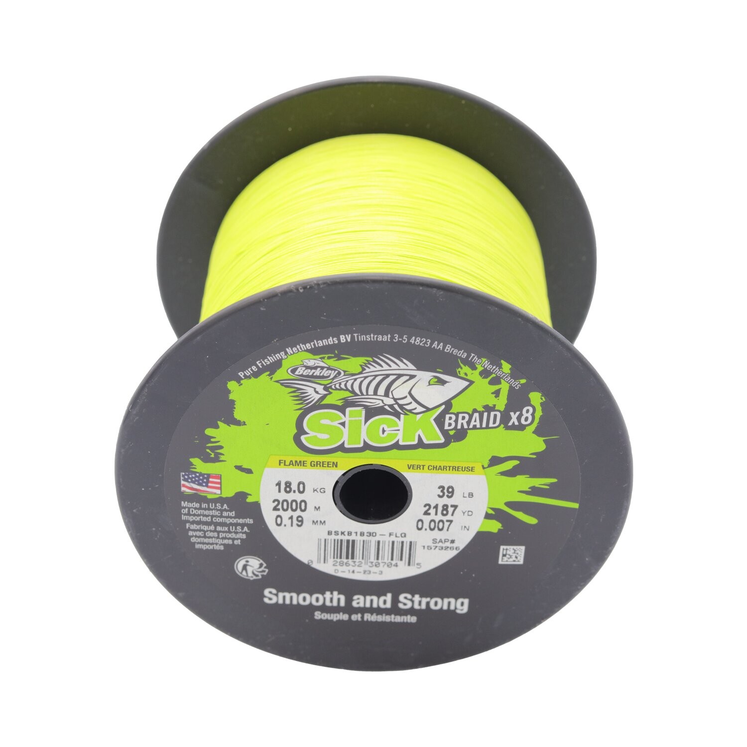 خيط صيد بريد - بيركلي سيك 8 فتلات -تعبئة بكره 300 متر - أصفر