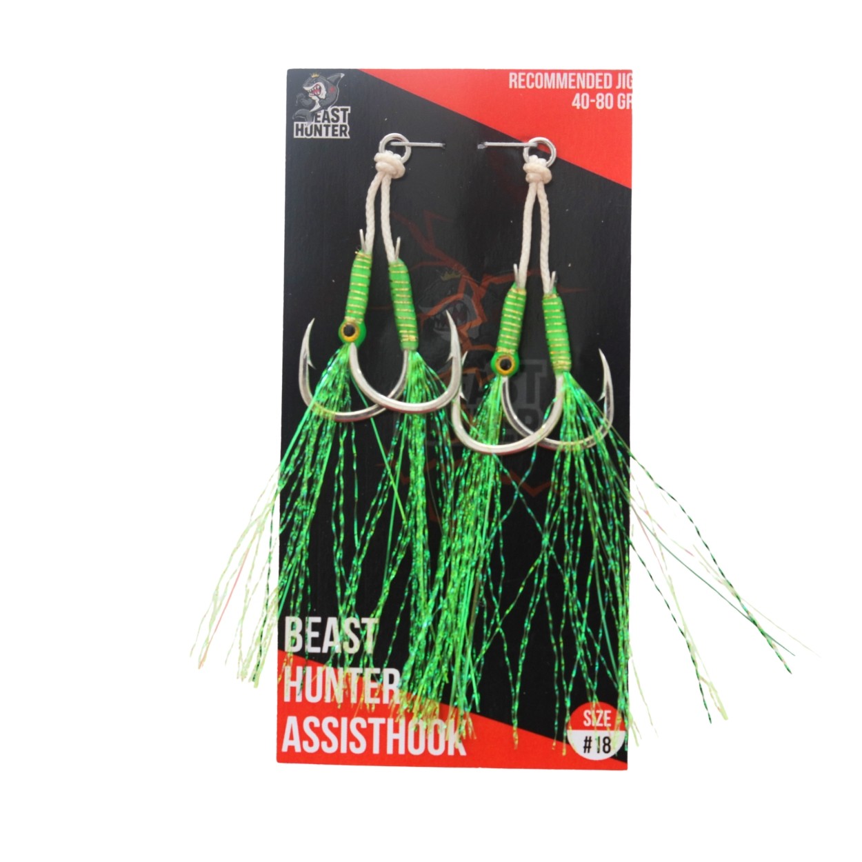 Best Hunter - Double Assist Hook for Jigging - Size 18 - 1