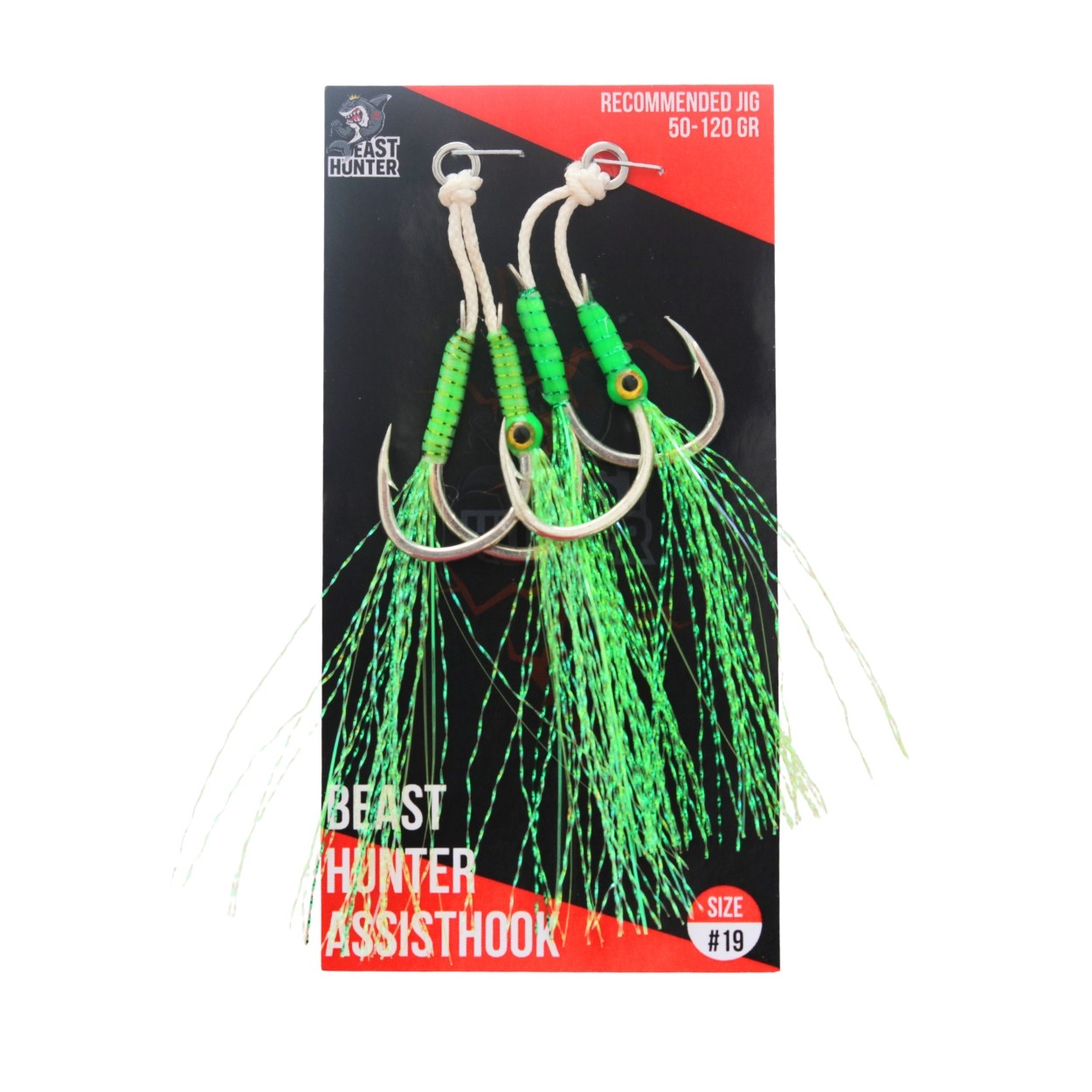 Best Hunter - Double Assist Hook for Jigging - Size 19 - 1
