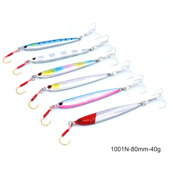 noeby slow pitch metal lure jig with saltwater slow fall-40g