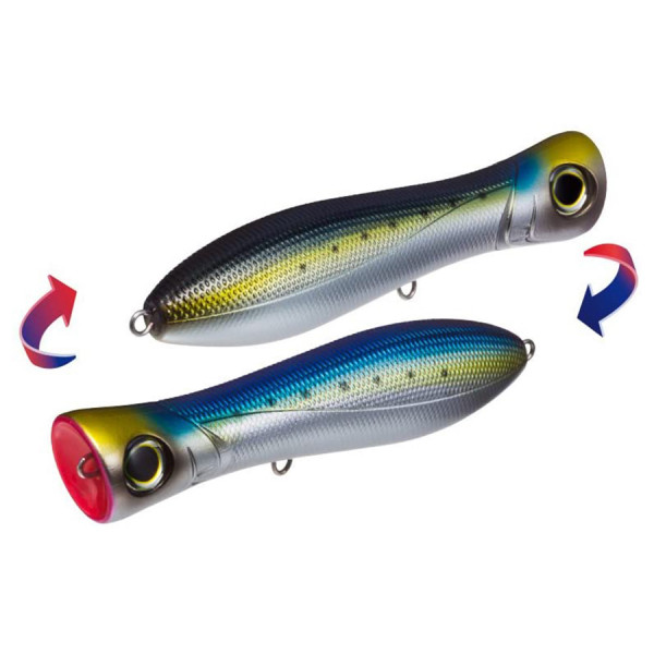 yo-zuri bull pop floating lure, chrome sardine