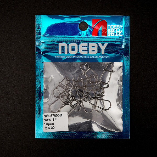 noeby fishing lure lock snap black