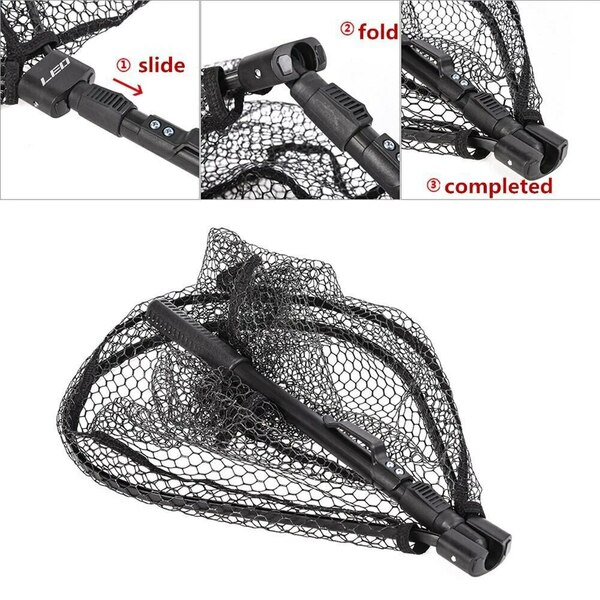 leo fast folding fishing net high strength aluminum alloy