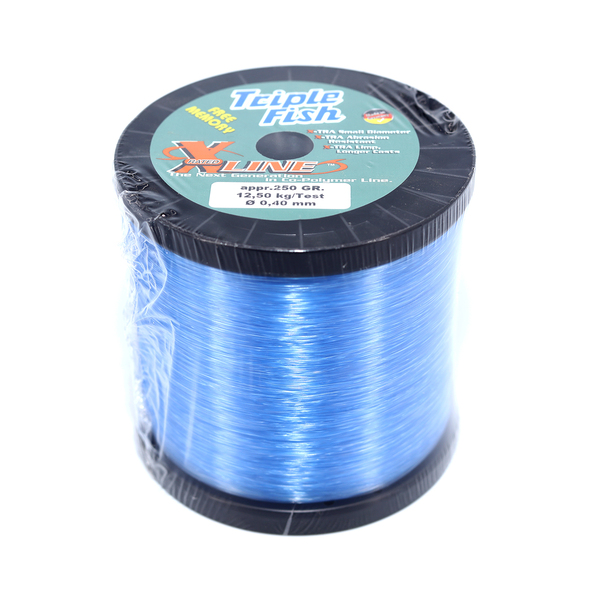 triple fish, german mono fishing line approx 250 gr 12,50kg 0,40mm