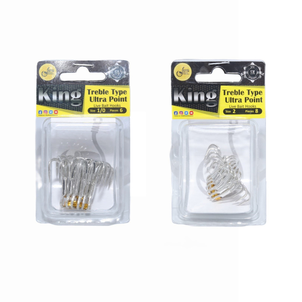 King Live Bait 5x Treble Hooks