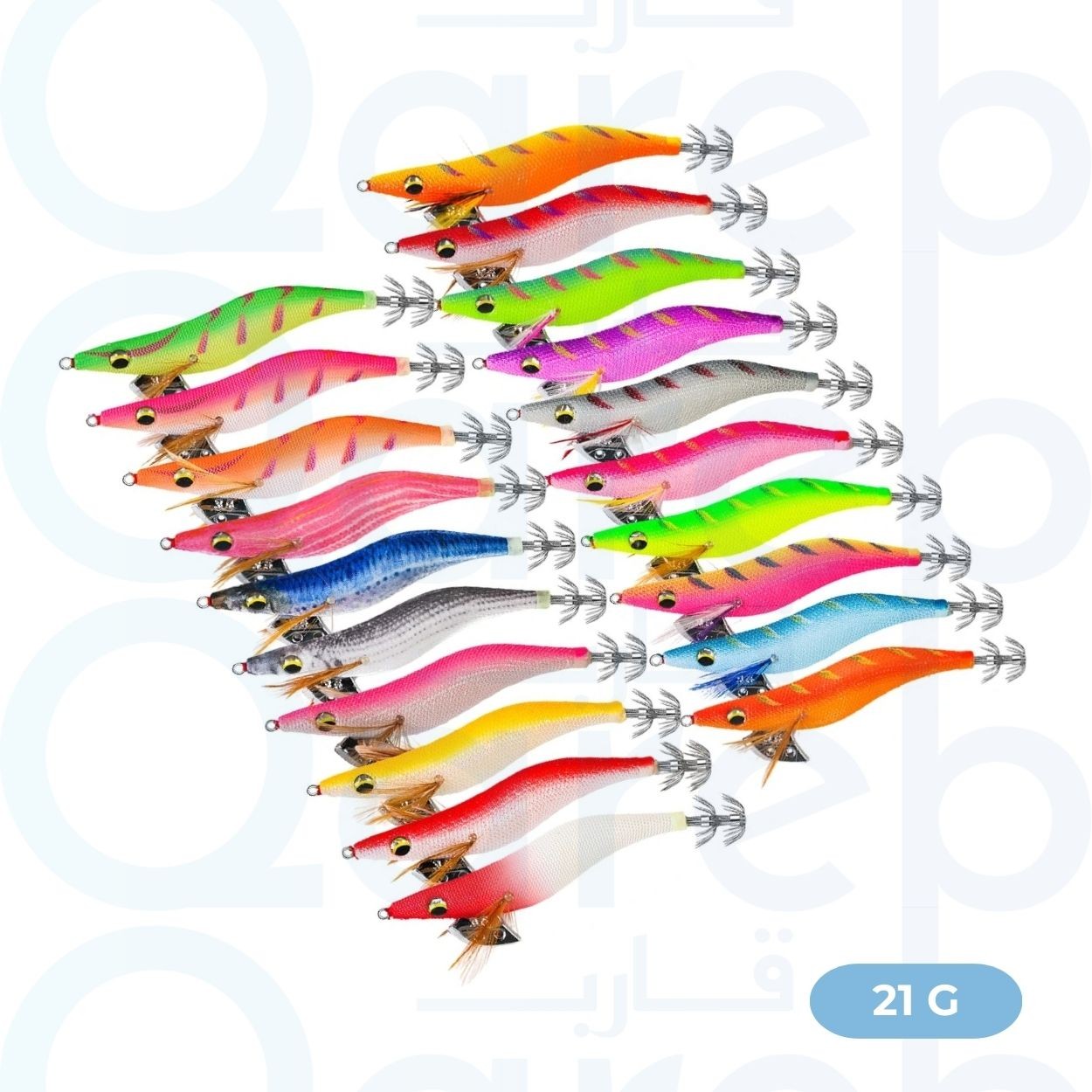 Squid Fishing lure (glow) - 13cm - 21gm