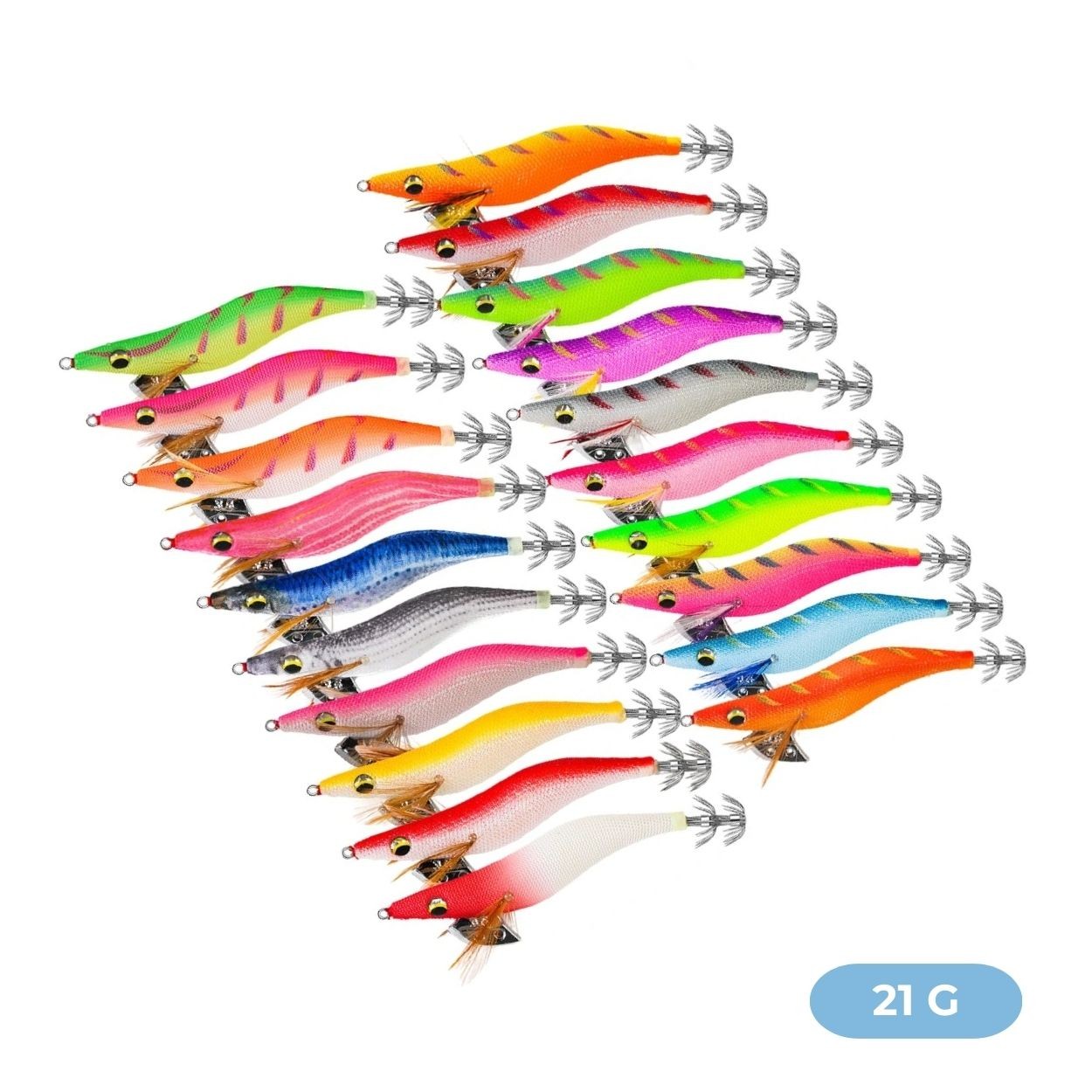 Squid Fishing lure (glow) - 13cm - 21gm