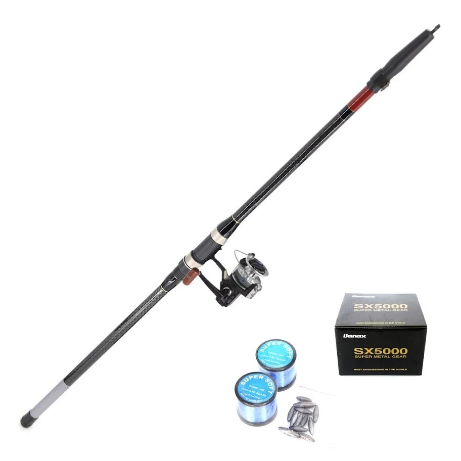 كومبو صيد على الشاطئ - بايلوت و باناكس - قصبة 3m و بكرة 5000ومعدات صيد السمك