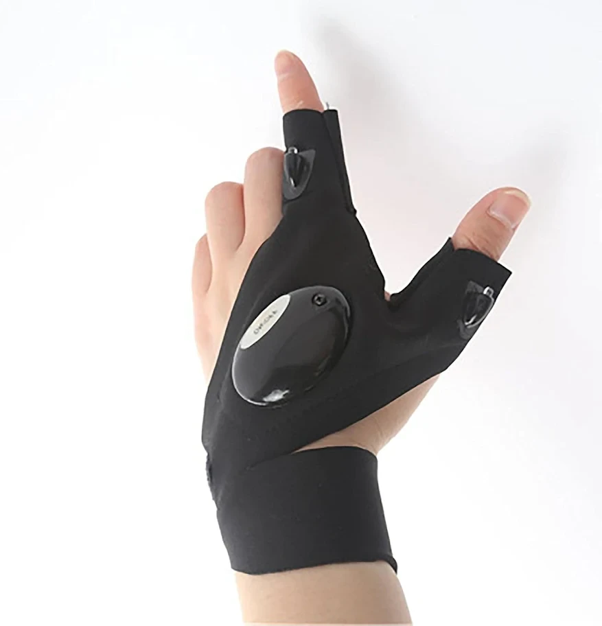 LED Flashlight Gloves for Fishing