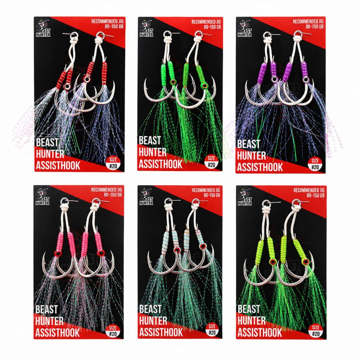 Best Hunter - Double Assist Hook for Jigging - Size 20 - 5