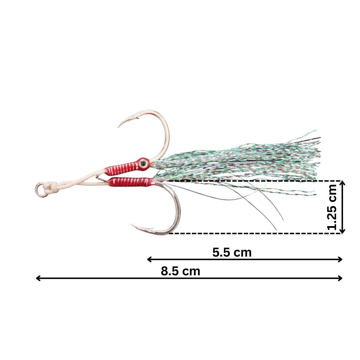 Best Hunter - Double Assist Hook for Jigging - Size 16 - 7