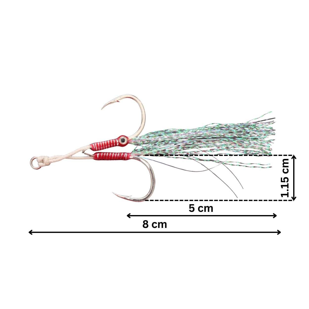 Best Hunter - Double Assist Hook for Jigging - Size 15 - 7